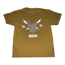 Load image into Gallery viewer, WICKED REFLECTIVE EST SKULL TEE (YELLOW)
