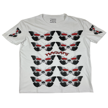 Load image into Gallery viewer, MAGARI BUTTERFLY SKULL TEE WHITE/RED
