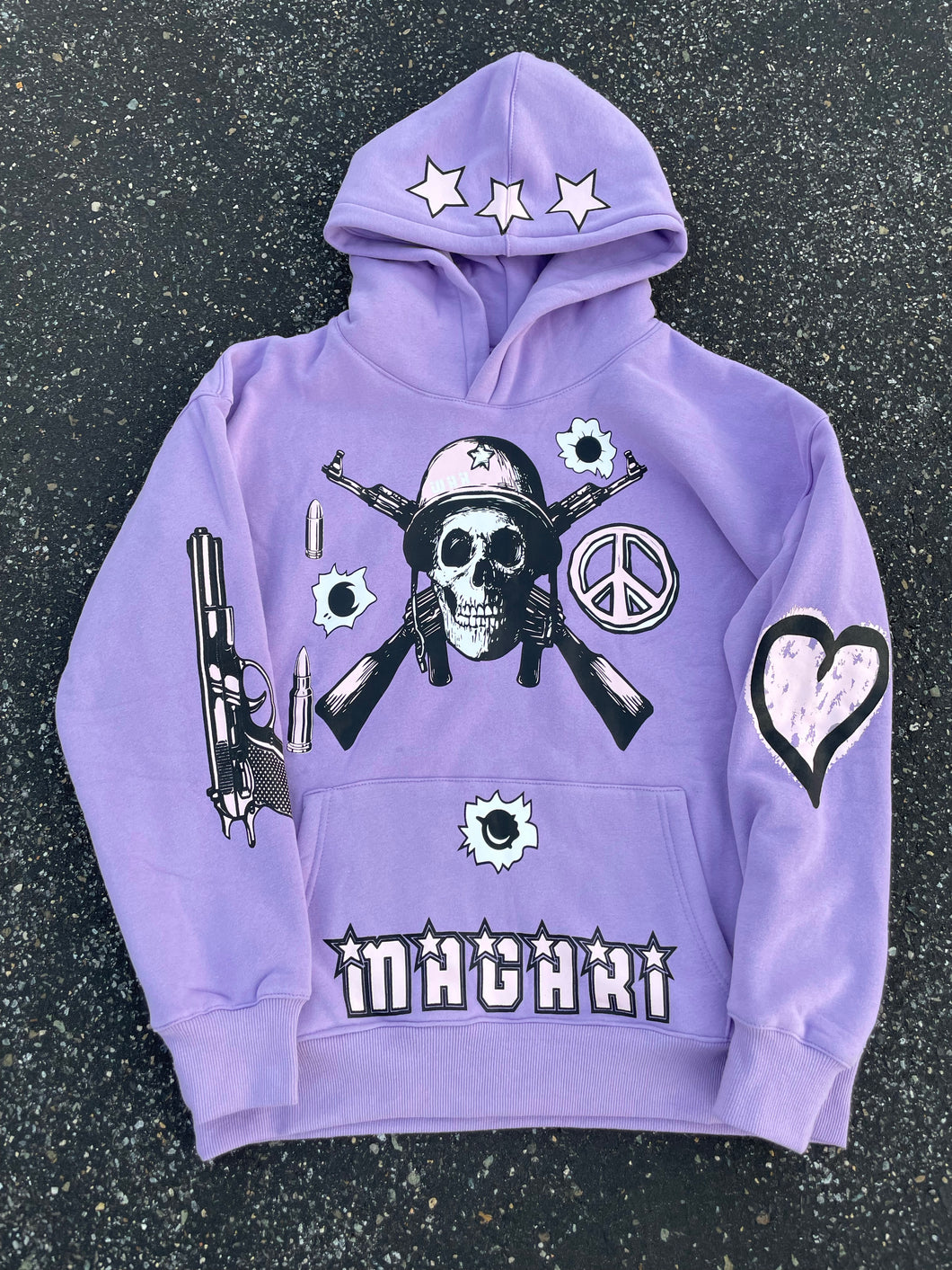 MAGARI LOVE AND WAR HOODIE LAVENDER