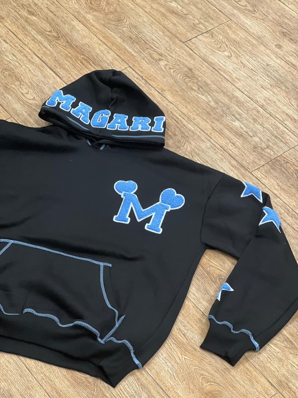 MAGARI CHENILLE HOODIE UNC/BLACK